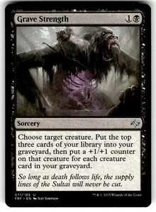 MTG Magic the Gathering Grave Strength (71/189) Fate Reforged - Picture 1 of 2