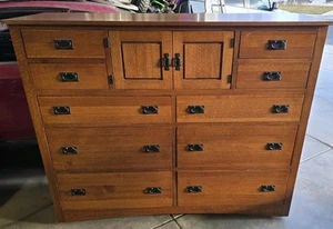 Montana Furniture Industries White Oak Custom Built Cabinet/Dresser On Casters - Picture 1 of 16