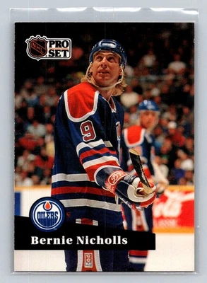 1991-92 Pro Set #386 Bernie Nicholls Edmonton Oilers - Image 1 of 2