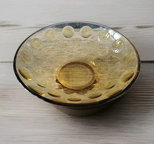 Vintage Hazel Atlas Glass Co Amber ELDORADO DOT Pattern Glass Serving Bowl 9"🟡 - Picture 1 of 8