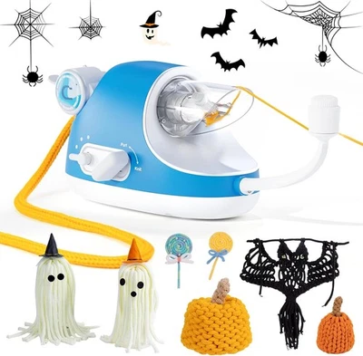 Máquina de tejer Caydo Automatic i Cord Pro, tejedora eléctrica i-Cord azul  Foto 1 de 4