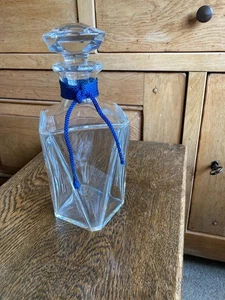Baccarat Crystal French Decanter Martel Cordon Blue Cognac 1970's original blue - Picture 1 of 14