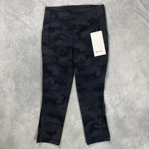 Lululemon Swift Speed HR Damen kurz geschnitten 21" Luxtreme Größe 6 schwarz grau Tarnmuster - Bild 1 von 6