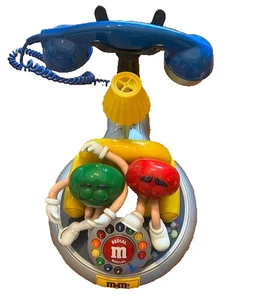 M&M Green And Red M&M Couch Corded Home Desk Telephone pre owned land line - Picture 1 of 3