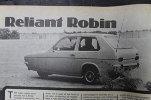 Original PRM 1974 extracted mag road test: RELIANT ROBIN 3-wheeler - Picture 1 of 2