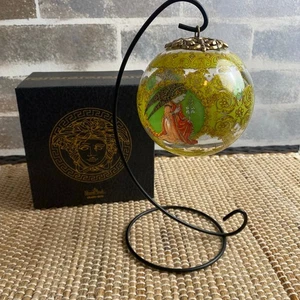 90s VERSACE Rosenthal Christmas Glass Ball Ornament Glaskugel L'ange Gabriel  - Picture 1 of 24