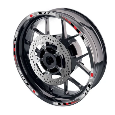 PEGATINA DE LLANTA REFLECTANTE SH24 roja de 17 pulgadas para Yamaha YZF R6 17 18 19 20 21 22 Foto 1 de 4