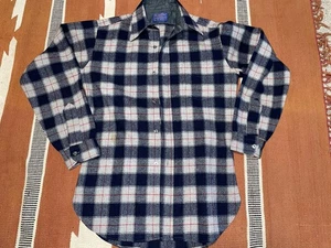 Camisa de franela de lana Pendleton vintage para hombre talla S a cuadros hecha en EE. UU. azul rojo - Imagen 1 de 8