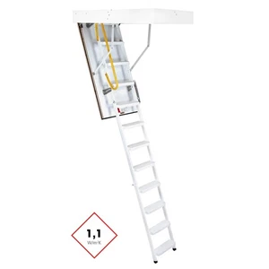 Minka Bodentreppe Steel U-Wert 1,1 Dachbodentreppe Speichertreppe Stahl Treppe - Bild 1 von 2