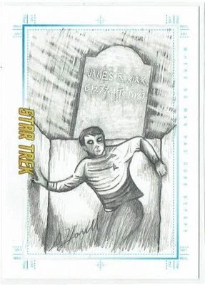 Star Trek TOS Art & Images Sketch Where No Man Has Gone Before Patrick Hamill - Image 1 of 2