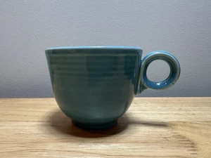 Vintage Fiesta Turquoise Blue Tea Cup O-Ring Footed Fiestaware HLC MCM - Picture 1 of 5