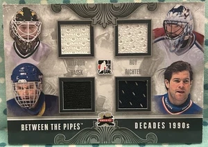 BELFOUR ROY HASEK RICHTER 2011-12 In The Game Between The Pipes Decades Relics - Picture 1 of 2