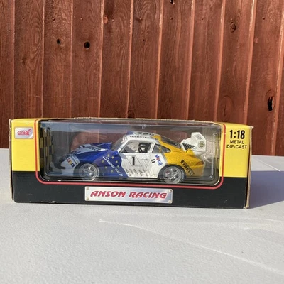 Coche de carreras Anson escala 1/18 30332-W Porsche 911 GT2 Supercup Warsteiner sin usar, en caja Foto 1 de 4