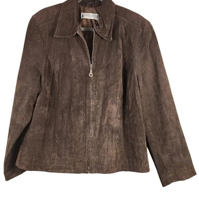 Chaqueta de cuero de gamuza Marsh Landing para mujer 1X motociclista ropa de calle blusas occidentales Foto 1 de 4