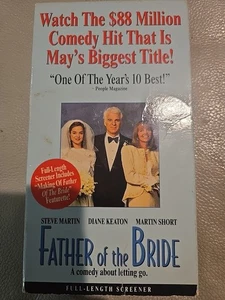 Father Of The Bride Promotional Demo Tape VHS Tape Used Steve Martin Screener - Bild 1 von 3