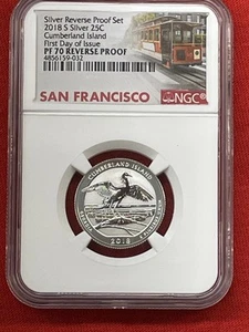 2018-S Silver 25C Rev Proof Cumberland Island First Day of issue PF 70 - Picture 1 of 4