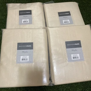 (4) Madison Park Emilia 50”x84” WIN40-116 Curtain Panel Total of 4 Window Drapes - Picture 1 of 5