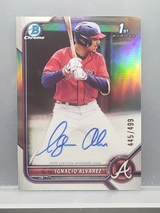 Ignacio "NACHO" Álvarez 2022 1er Bowman Cromo #/499 REFRACTOR AUTOMÁTICO (RC) - Imagen 1 de 2