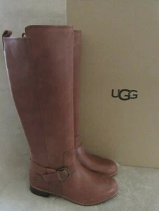 Scarpe stivali da equitazione UGG Katelyn pelle pieno fiore castagno US 8,5 EUR 39,5 nuove con etichette - Foto 1 di 10
