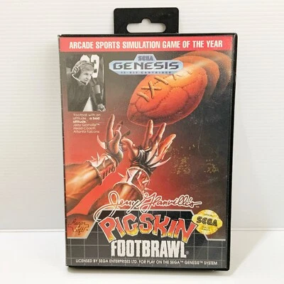 Pigskin Footbrawl + Box - Sega Genesis - Tested & Working - Free Postage - Image 1 of 4