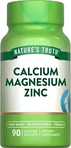 Nature's Truth Calcium Magnesium Zinc, 90 Coated Tablets 840093101327VL - Picture 1 of 3