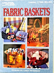 Leisure Arts 1726 CESTAS DE TELA 16pg folleto 1997 13 diseños Cindy Peterson - Imagen 1 de 8