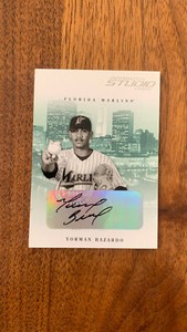 2005 Donruss Studio #127 Yorman Bazardo Marlins Signed Auto