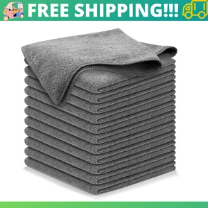 Ultra Absorbent Microfiber Towel Weave Grime & Liquid for Streak-Free Mirror - Picture 1 of 9
