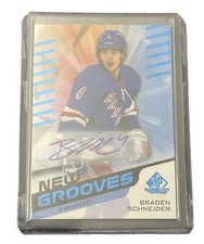 2022-23 Upper Deck SP Game Used Hockey Braden Schneider Auto New York Rangers