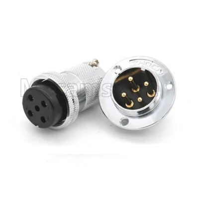 GX30 Aviation Plug + Socket Cable Connector - 4 Pin M30 Male / Female - Image 1 of 4