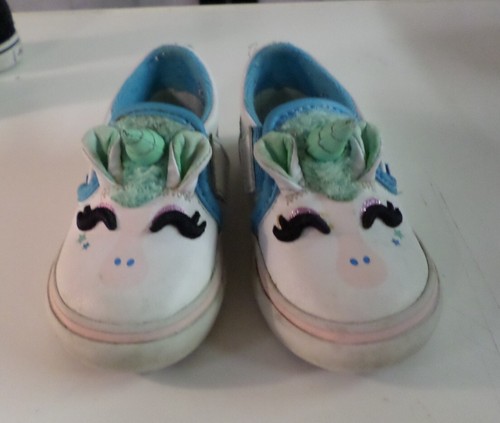 Vans Scarpe Slip On Unicorno Bambina Bianco Blu Verde Bambino 6