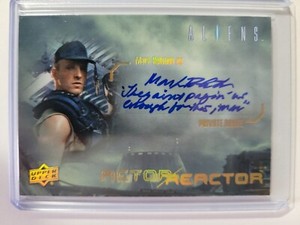 Mark Rolston 2018 UD Aliens Movie Actor Reactor Inscriptions Auto From E-PACK