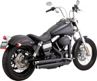 Vance & Hines Big Shots Staggered Black Exhaust System for 2006 2009 Harley Dyna