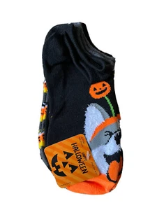 Happy Halloween 10 Paar unsichtbare Socken Schuhgröße 4-10 Kürbis Hunde Zuckermais - Bild 1 von 6