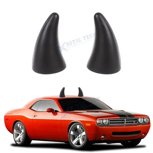2Pcs Black 3D Devil Bull Horn Sticker Decal for Car Front Rear Bumper Motorcycle - Bild 1 von 9