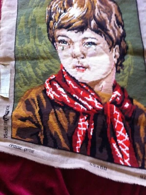 Toile canevas, réalisée : "GROSSE PEINE".   Toile canevas, réalisée "AMITIE" - Photo 1/4