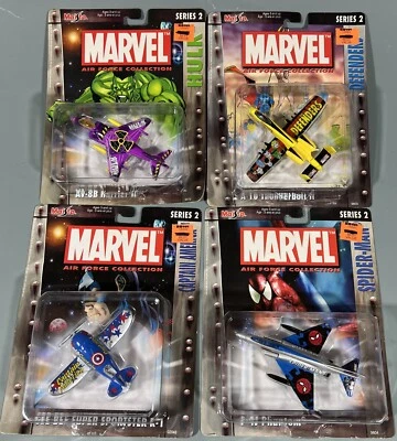 Maisto Ultimate Marvel Air Force Collection Series #1 Lot of 4 HULK - SPIDER MAN - Image 1 of 4