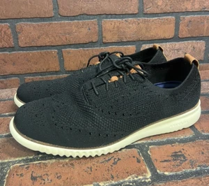 Cole Haan 2.0 Zerogrand Mens Sz 13M Black Stitchlite Oxford Wingtip Shoes C27568 - Picture 1 of 9