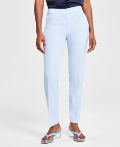Bar III Women's Straight-Leg Stretch Dress Pants Blue Salt-Size 14 DAMAGED - Picture 1 of 8