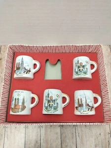5 Miniature Souvenir Mug Stein 1972 Munchen Germany Olympics Munich - Picture 1 of 8