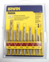 Irwin Hanson 13 Piece All Purpose Tap & Drill Bit Set 4-40 to 1/4"-20 80187