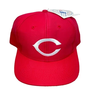 Vintage Cincinnati Reds Hat Cap Snapback Logo 7 Plain Logo Twill MLB Tag - Imagen 1 de 10