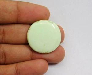 Piedra preciosa suelta cabujón limón crisoprasa natural para joyería 34 quilates. ME-4126 - Imagen 1 de 4