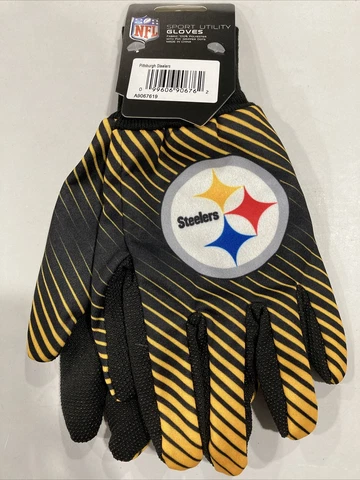 Pittsburgh Steelers Football NFL Adult Full Color Sport Utility Work Grip Gloves Cover