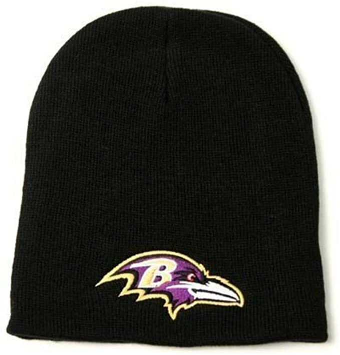 BALTIMORE RAVENS CLASSIC BLACK BEANIE KNIT HAT - Изображение 1 из 1