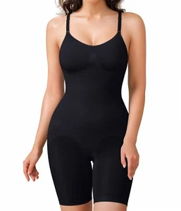 Waist Trainer Bodysuit for Women Tummy Control Shapewear Round Neck Seamless ... - Picture 1 of 5