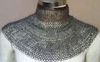 Chainmail collar,8 mm riveted with solid ring,Medieval viking chainmail collar