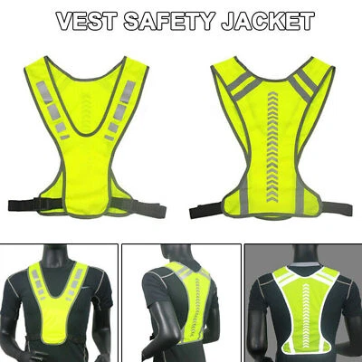 1xSafety High Visibility Reflective Vest Hi-Vis Jacket for Night Running Cycling - Image 1 of 4