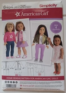 2017 Simplicity #8484 18" American Girl Doll Clothes Sewing UNCUT PATTERN - Picture 1 of 3
