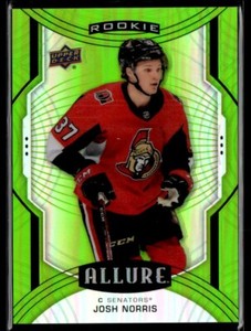 Josh Norris 2020-21 Upper Deck Allure Green Quartz /99 #123 Ottawa Senators